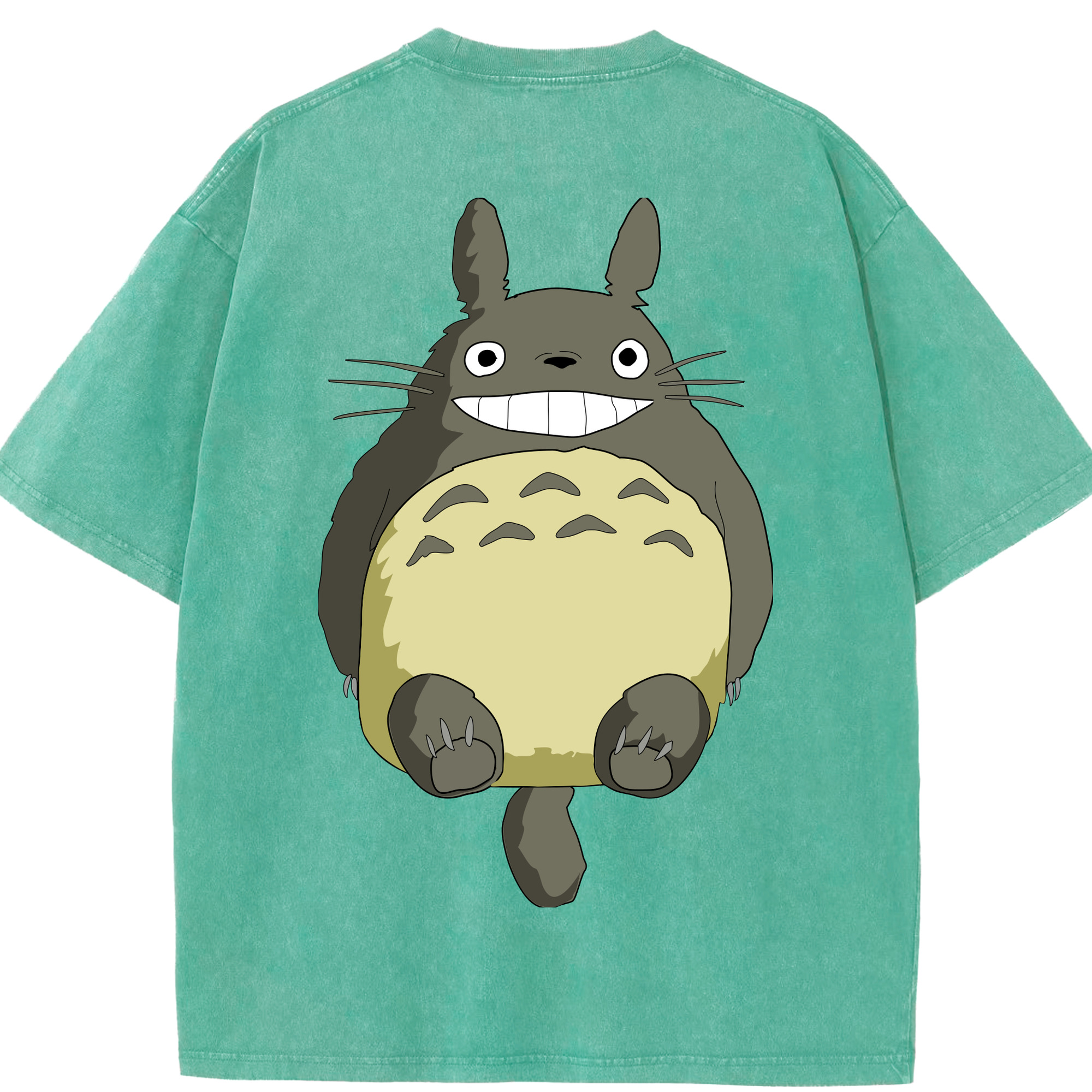 （画像用） となりのトトロ 草壁メイ 草壁サツキ My Neighbor Totoro Satsuki Kusakabe Mei Kusakabe 綿100% ヴィンテージ風 半袖Tシャツ（背面プリント）